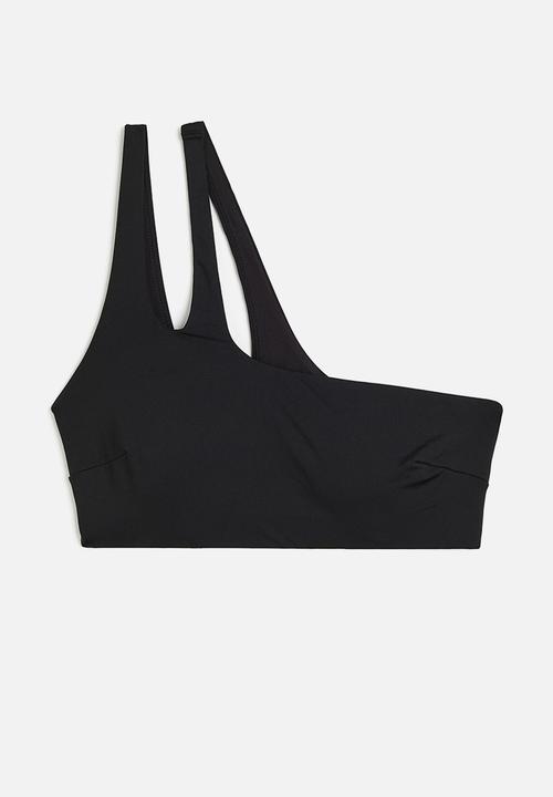 H&M - Asymmetrical padded bikini top - black