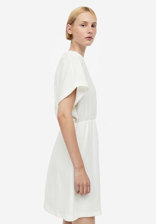H&M - Crinkled wrap dress - white