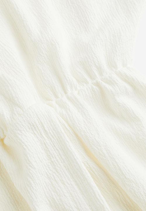 H&M - Crinkled wrap dress - white