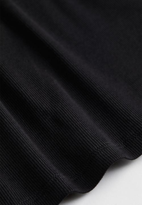 H&M - Ribbed bandeau dress - black