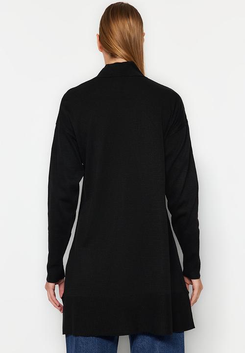 Trendyol - Stand-up collar sweater - black