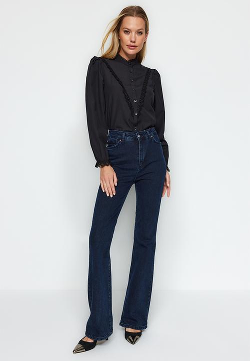 Trendyol - Boho lace shirt - black