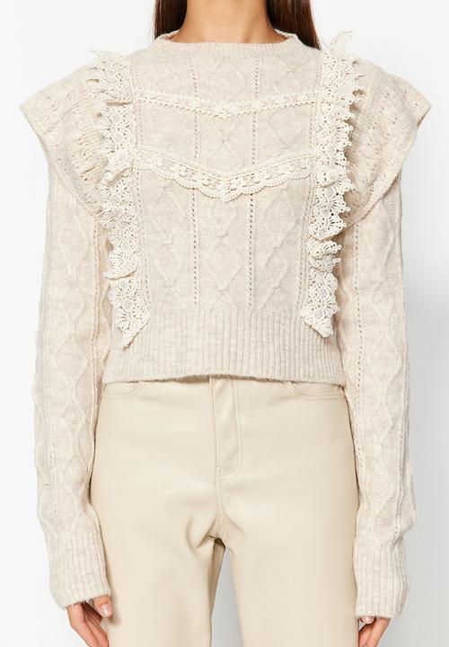 Trendyol - Soft textured sweater - stone