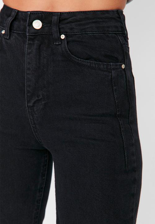 Trendyol - High waist straight jeans - black