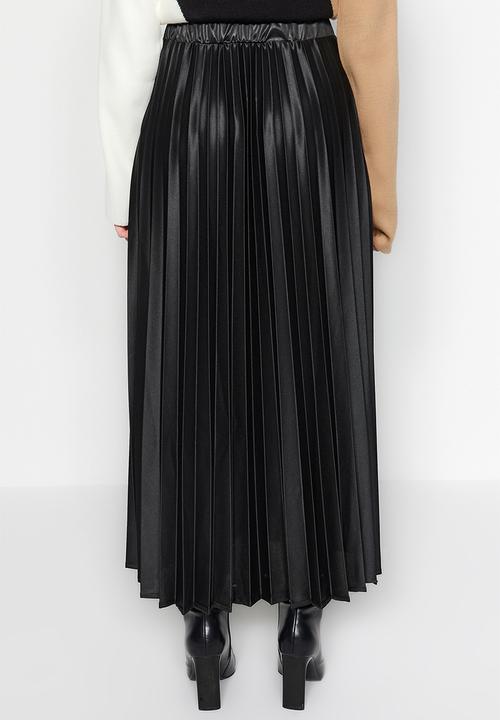 Trendyol - Pleated woven skirt - black