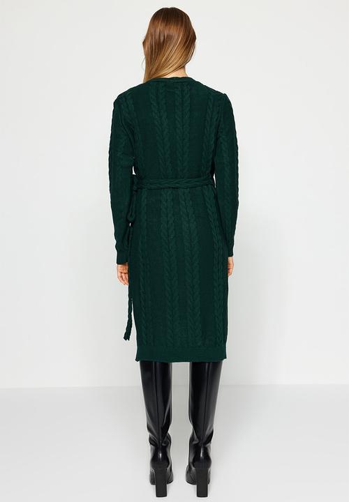Trendyol - Fitted evening dress - emerald green