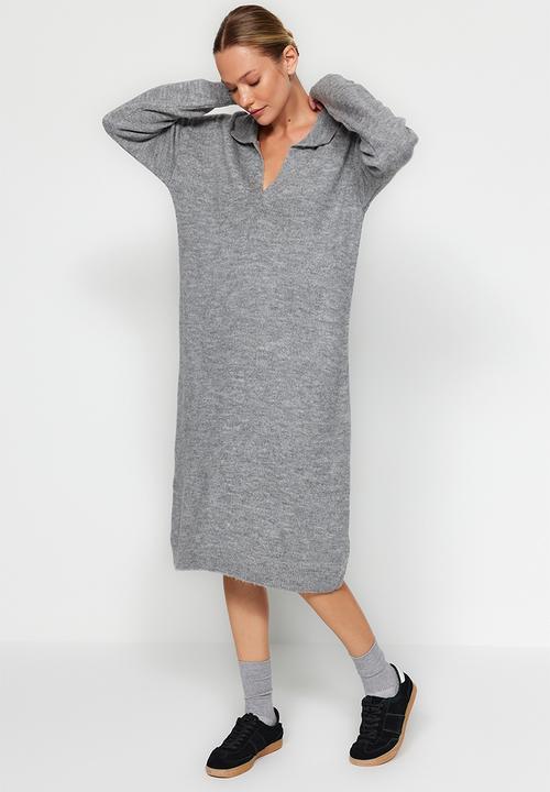 Trendyol - Knitted dress - grey