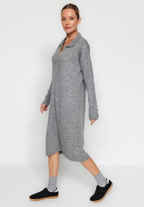 Trendyol - Knitted dress - grey