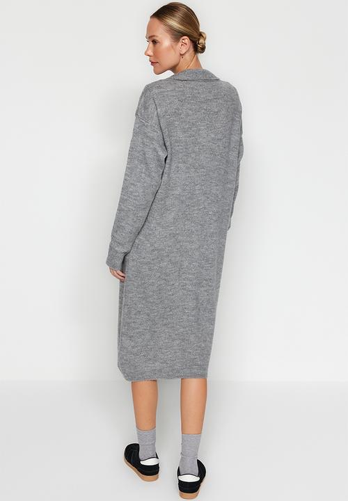 Trendyol - Knitted dress - grey