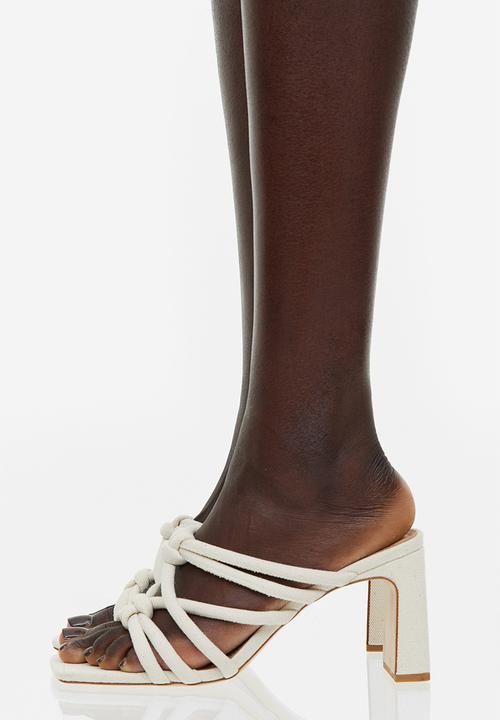 H&M - Square-toe mules - white