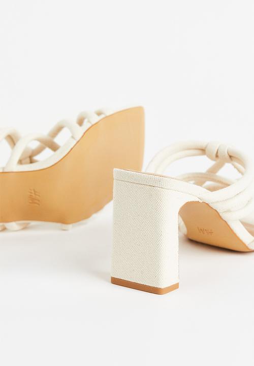 H&M - Square-toe mules - white