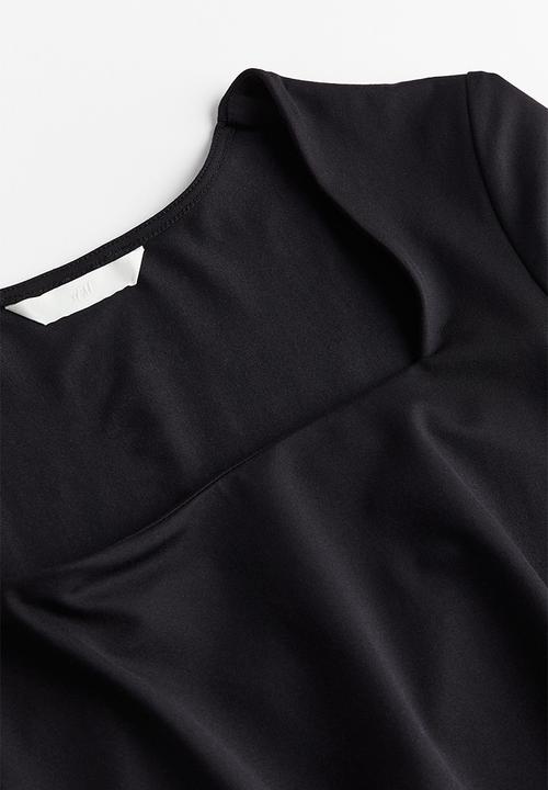 H&M - Square-neck top - black
