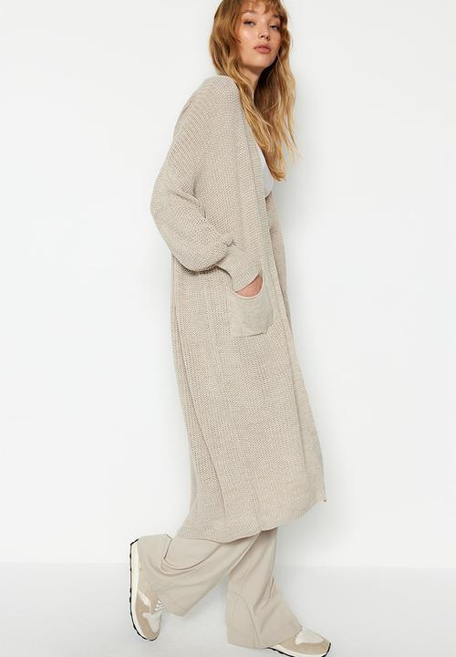 Trendyol - Maxi cardigan - stone