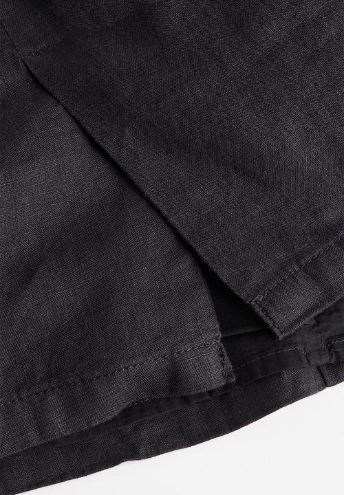 H&M - Linen skirt - black