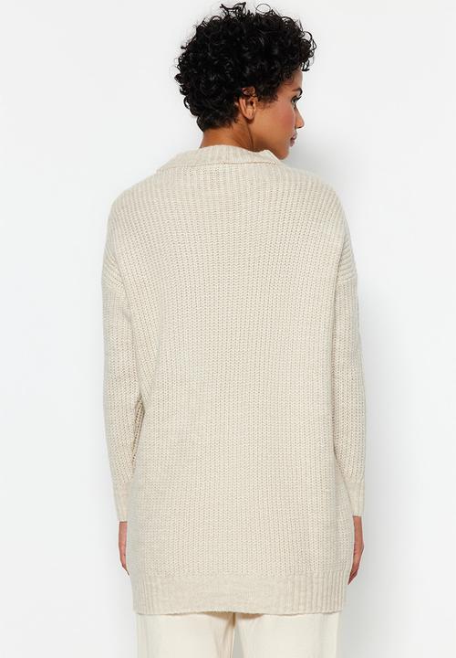 Trendyol - Cable knit sweater - stone