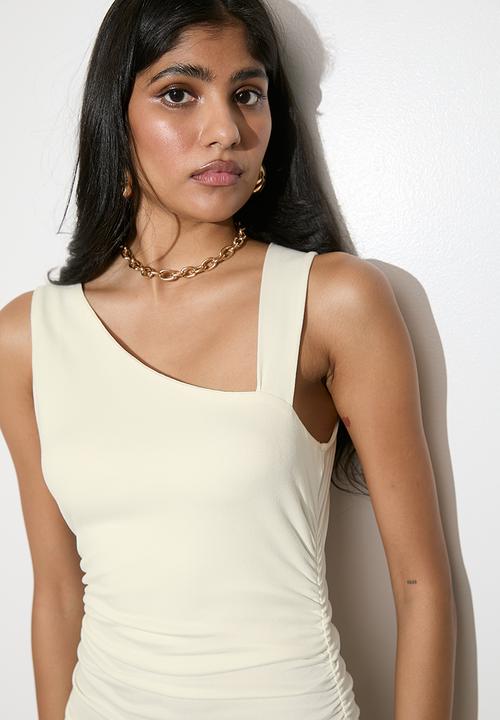 VELVET - Cutout bodycon midi dress - milk