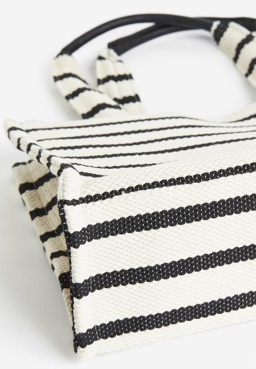 H&M - Cotton-blend shopper - black striped