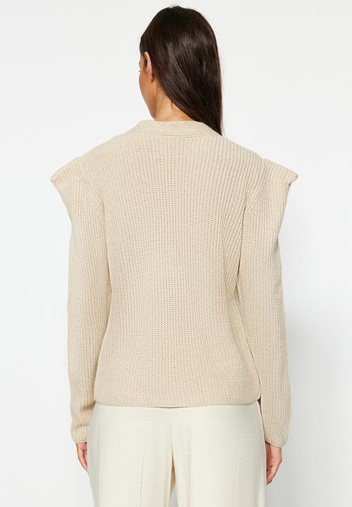 Trendyol - Jacket look cardigan - stone