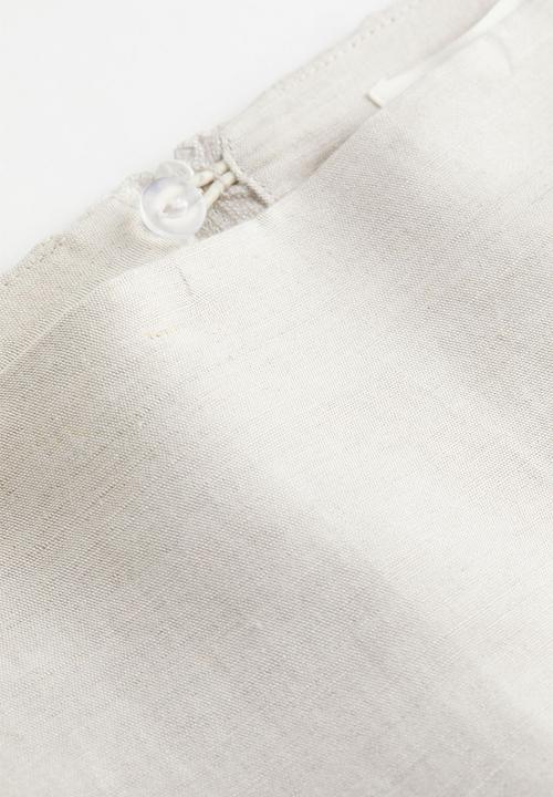 H&M - Linen-blend mini skirt - light beige