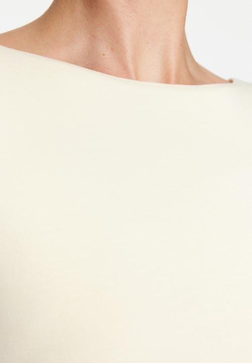 Trendyol - Boat neck fitted top - stone