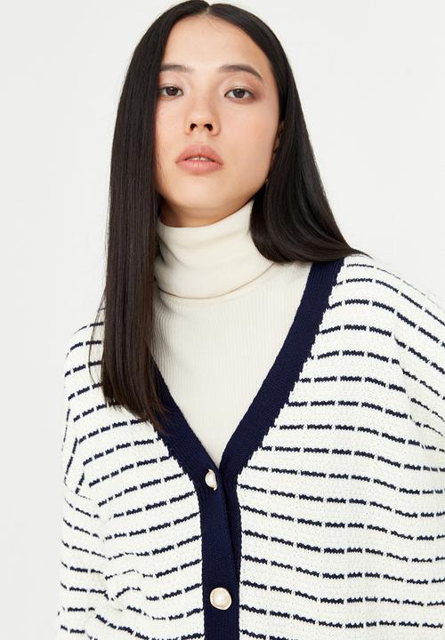 Trendyol - Wide stripe cardigan - navy