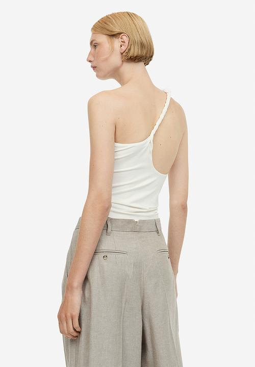 H&M - One-shoulder top - white