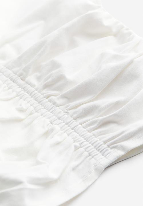 H&M - Gathered jersey top - cream