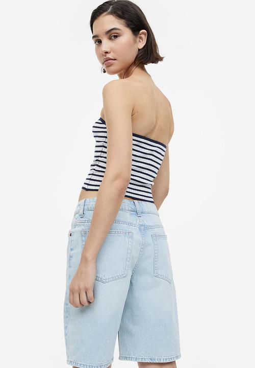 H&M - Bermuda low shorts - pale denim blue