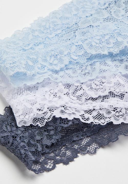 H&M - 3-Pack lace brazilian briefs - multi