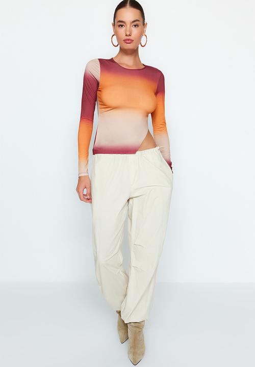 Trendyol - Ombre sunset fitted top - orange gradient