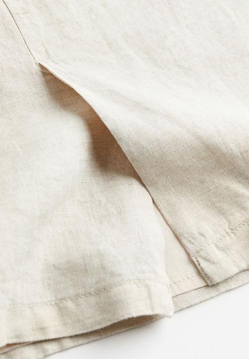 H&M - Linen skirt - light beige