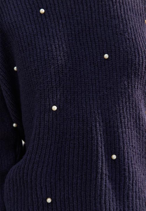 Trendyol - Limited edition pearl detail sweater - navy
