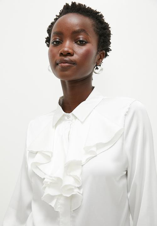 dailyfriday - Frill detail shirt - white