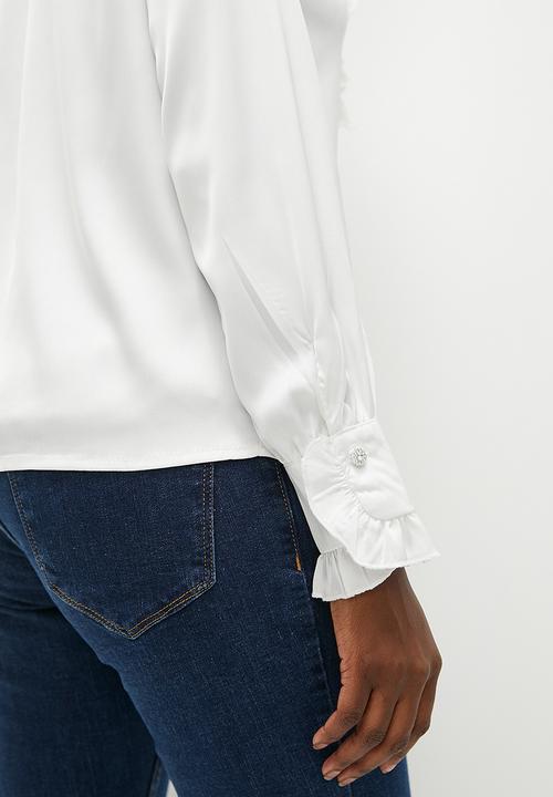 dailyfriday - Frill detail shirt - white