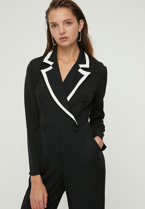 Trendyol - Buttoned romper - black