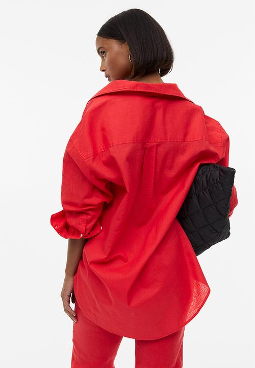 H&M - Linen-blend shirt - red