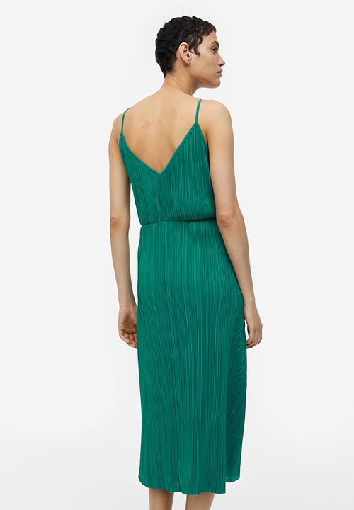 H&M - Pleated wrapover dress - turquoise