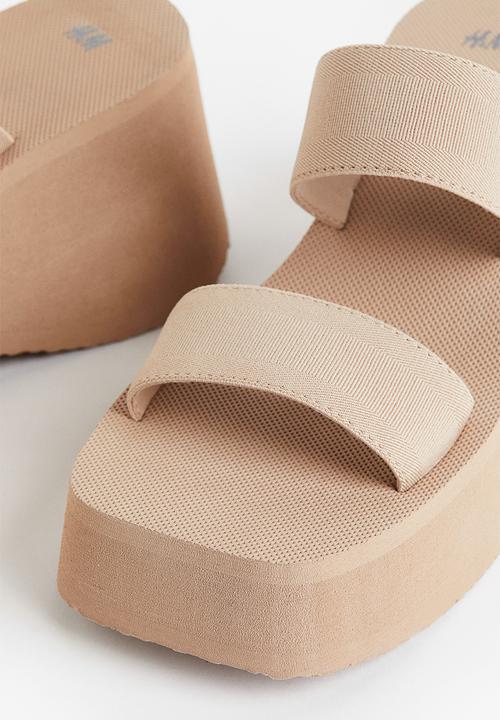 H&M - Wedge-heeled mules - beige