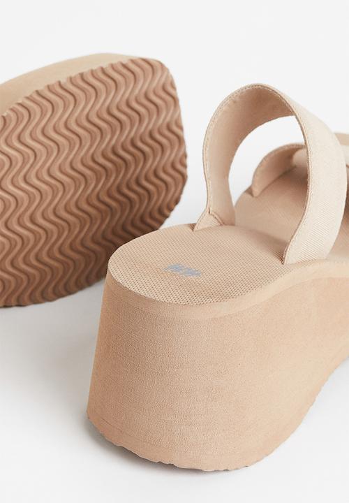 H&M - Wedge-heeled mules - beige