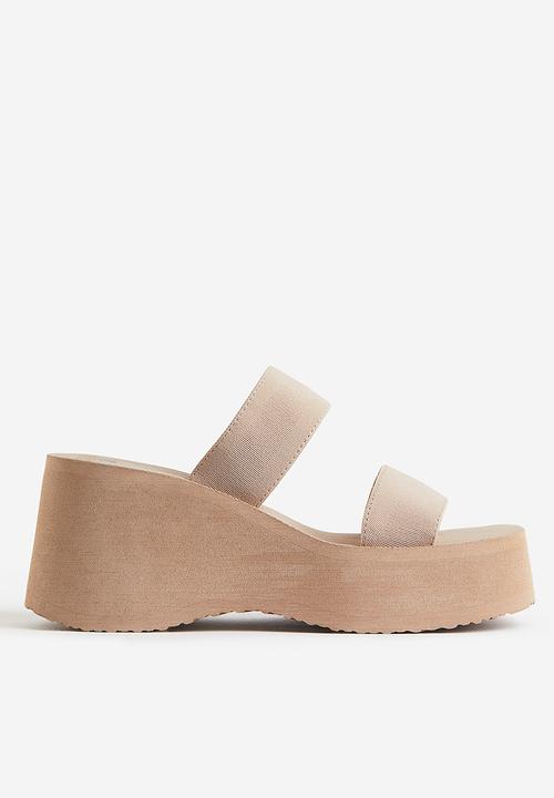 H&M - Wedge-heeled mules - beige
