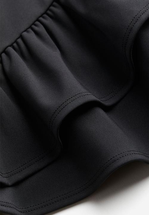H&M - Frill-trimmed bandeau dress - black