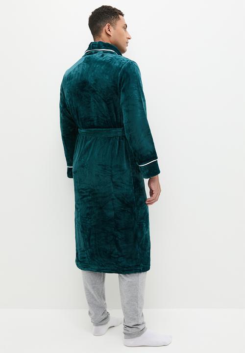 basicthread - Plush mw robe - teal green