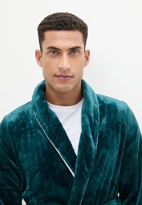 basicthread - Plush mw robe - teal green