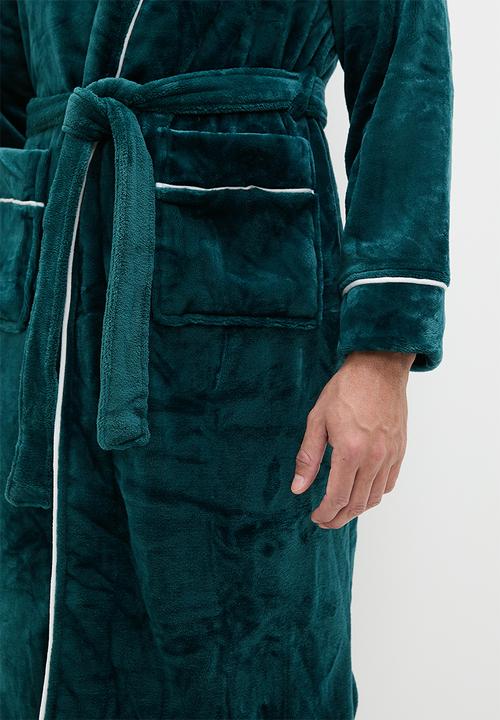 basicthread - Plush mw robe - teal green