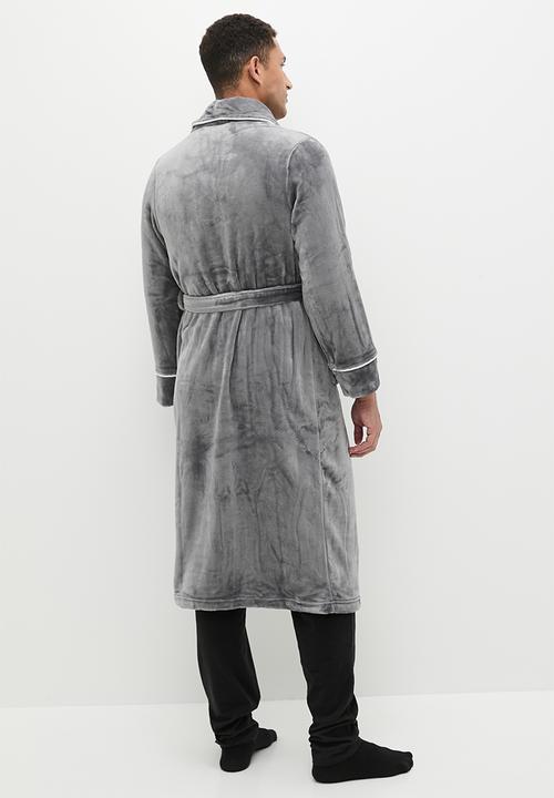 basicthread - Plush mw robe - light grey