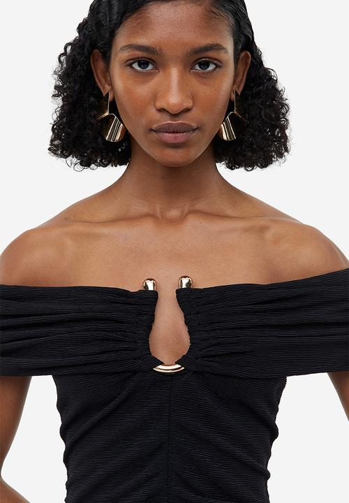 H&M - Off-the-shoulder dress - black