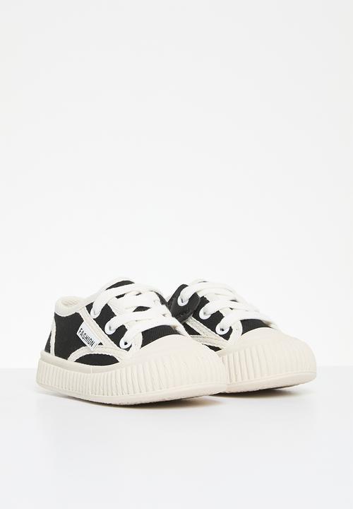 Pop Candy - Lace up sneakers - black & white