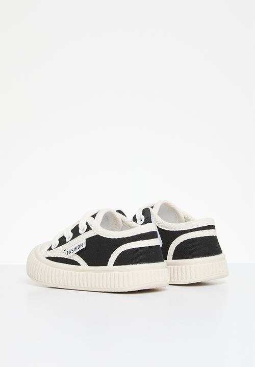 Pop Candy - Lace up sneakers - black & white