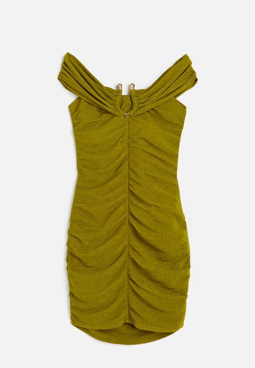 H&M - Off-the-shoulder dress - green