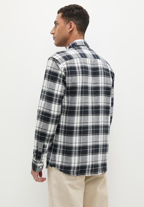 Only & Sons - Onsluka reg long sleeve check shirt - dark navy
